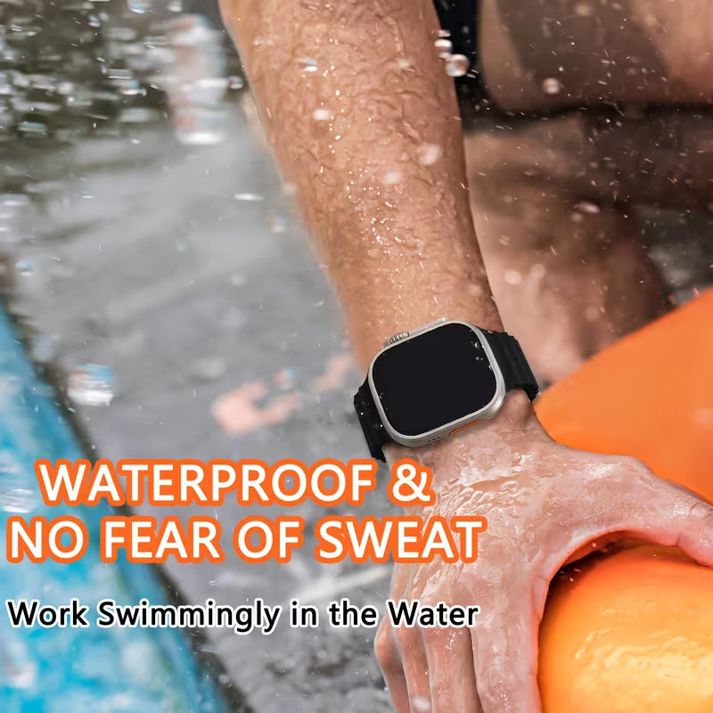 Ocean Silicone Sport Band Compatible with for Apple Watch Ultra 3/Ultra 2/Ultra Band 49Mm 45Mm 46Mm 44Mm 42Mm for Men Women, Breathable Soft Strap for watch Ultra 2/3, for Iwatch Ultra Series SE 11/10/9/8/7/6/5/4/3/2/1