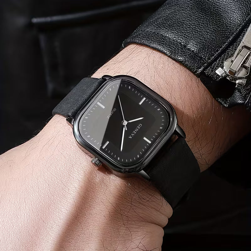 Men'S Watch Fashion Easy Square Dial Trendy Business Watch