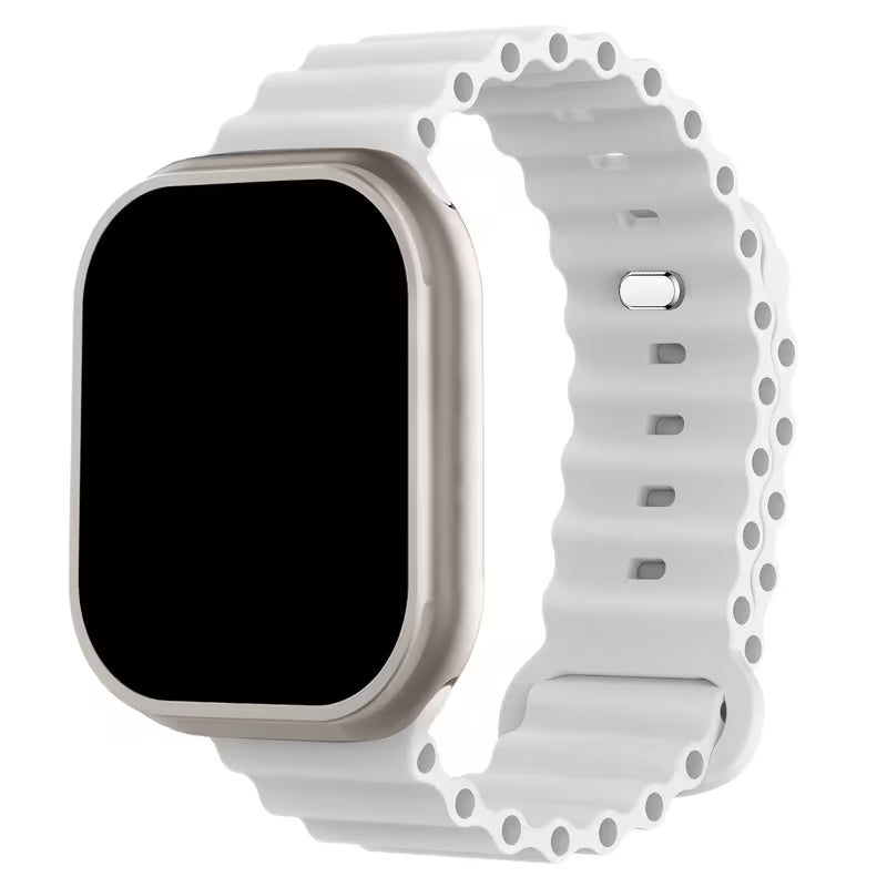 Ocean Silicone Sport Band Compatible with for Apple Watch Ultra 3/Ultra 2/Ultra Band 49Mm 45Mm 46Mm 44Mm 42Mm for Men Women, Breathable Soft Strap for watch Ultra 2/3, for Iwatch Ultra Series SE 11/10/9/8/7/6/5/4/3/2/1