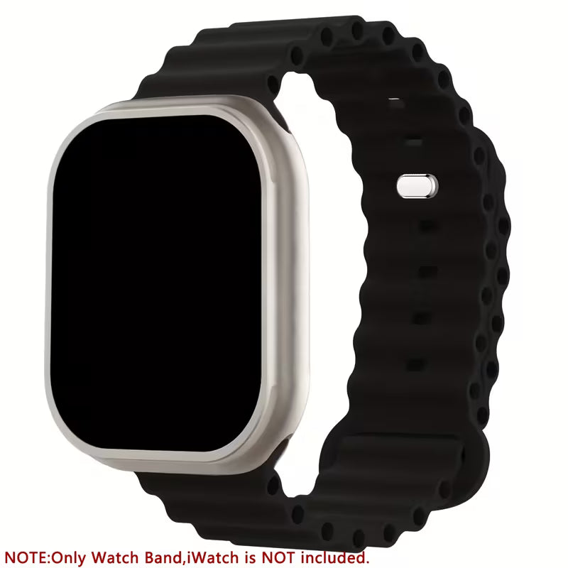 Ocean Silicone Sport Band Compatible with for Apple Watch Ultra 3/Ultra 2/Ultra Band 49Mm 45Mm 46Mm 44Mm 42Mm for Men Women, Breathable Soft Strap for watch Ultra 2/3, for Iwatch Ultra Series SE 11/10/9/8/7/6/5/4/3/2/1