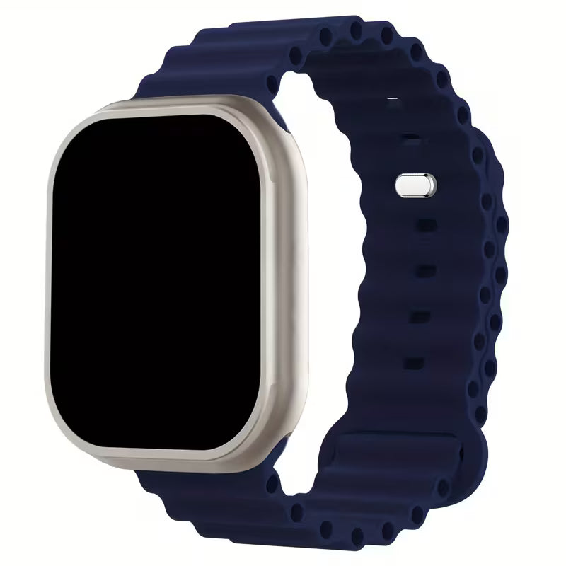 Ocean Silicone Sport Band Compatible with for Apple Watch Ultra 3/Ultra 2/Ultra Band 49Mm 45Mm 46Mm 44Mm 42Mm for Men Women, Breathable Soft Strap for watch Ultra 2/3, for Iwatch Ultra Series SE 11/10/9/8/7/6/5/4/3/2/1