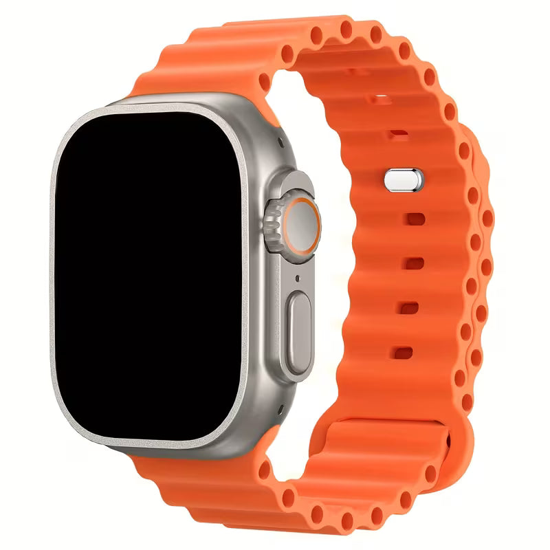 Ocean Silicone Sport Band Compatible with for Apple Watch Ultra 3/Ultra 2/Ultra Band 49Mm 45Mm 46Mm 44Mm 42Mm for Men Women, Breathable Soft Strap for watch Ultra 2/3, for Iwatch Ultra Series SE 11/10/9/8/7/6/5/4/3/2/1