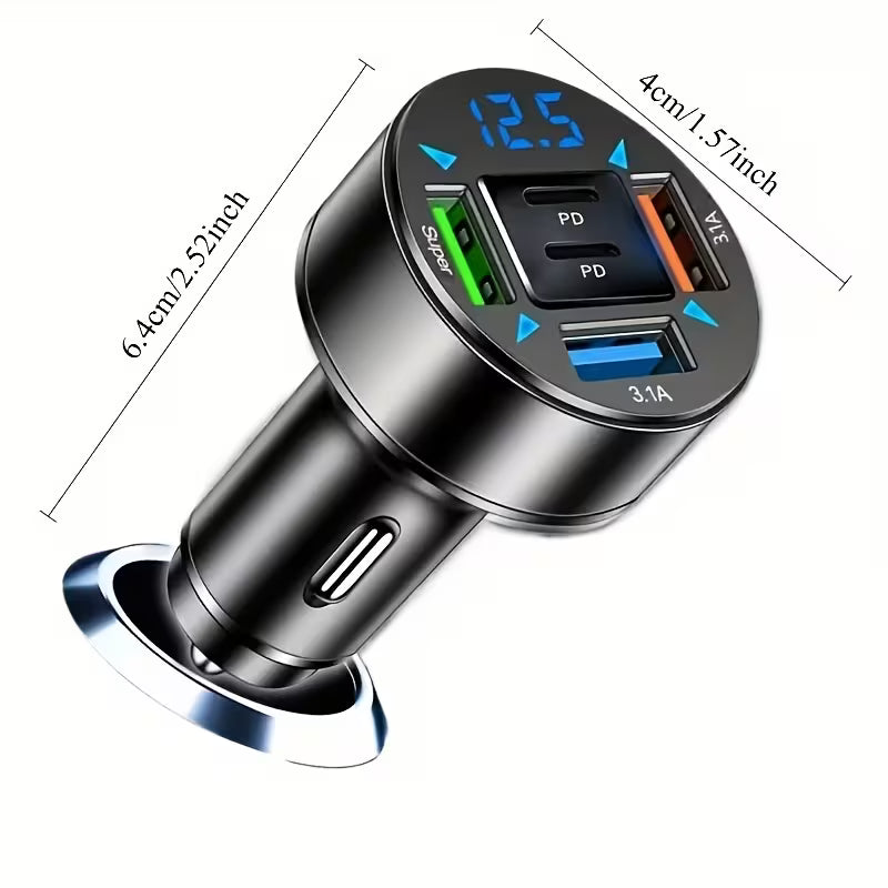 2026 Upgraded Fast-Charge Digital Display Car Charger
