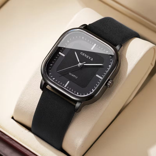 Men'S Watch Fashion Easy Square Dial Trendy Business Watch